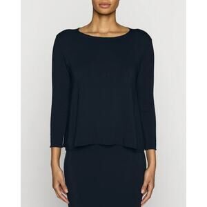Sz 5 1X Bleusalt Malibu Navy Blue The Barbra Top USA Made Sustainable Minimalist